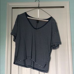 Forever 21 blue and white striped shirt